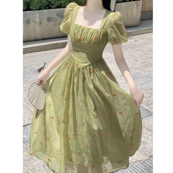 Square Collar Dress