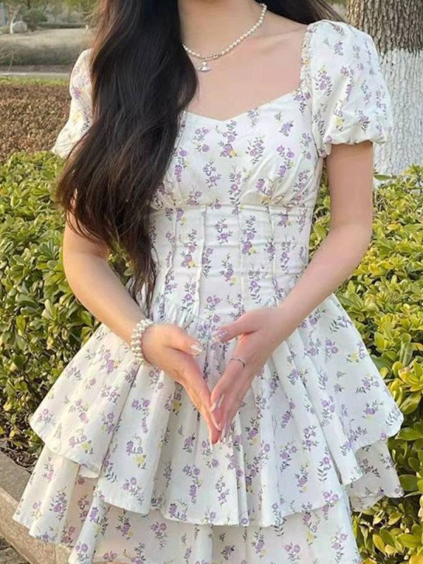 Square Collar Dress